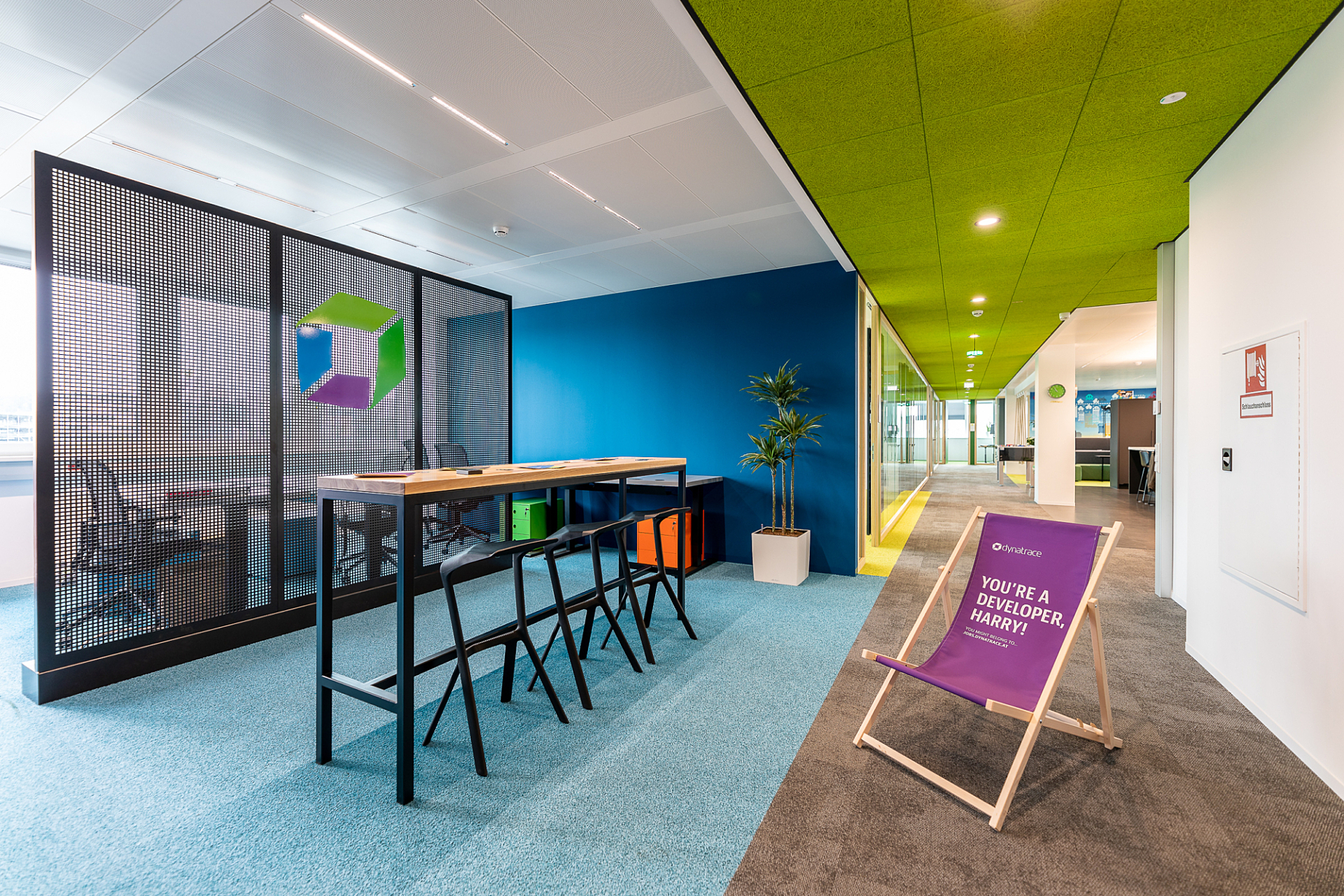 Colorful open space inside the Dynatrace lab