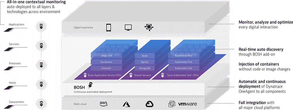 Dynatrace vmware tanzu diagram