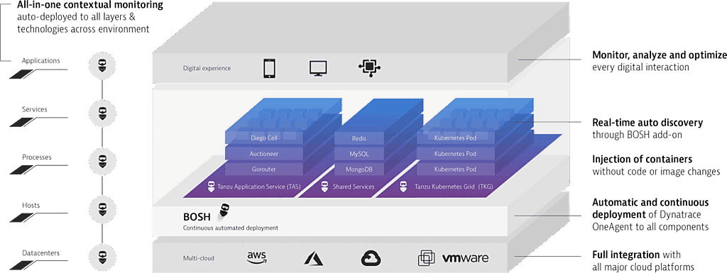 Dynatrace vmware tanzu diagram