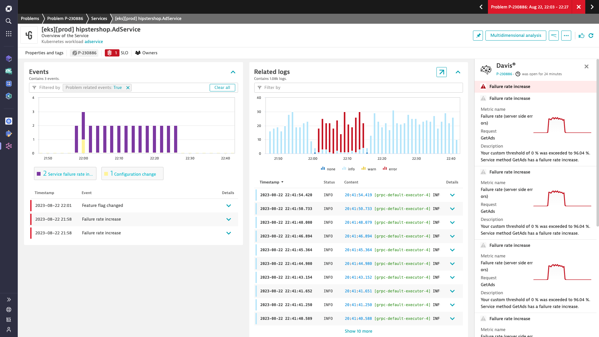 Logs troubleshooting