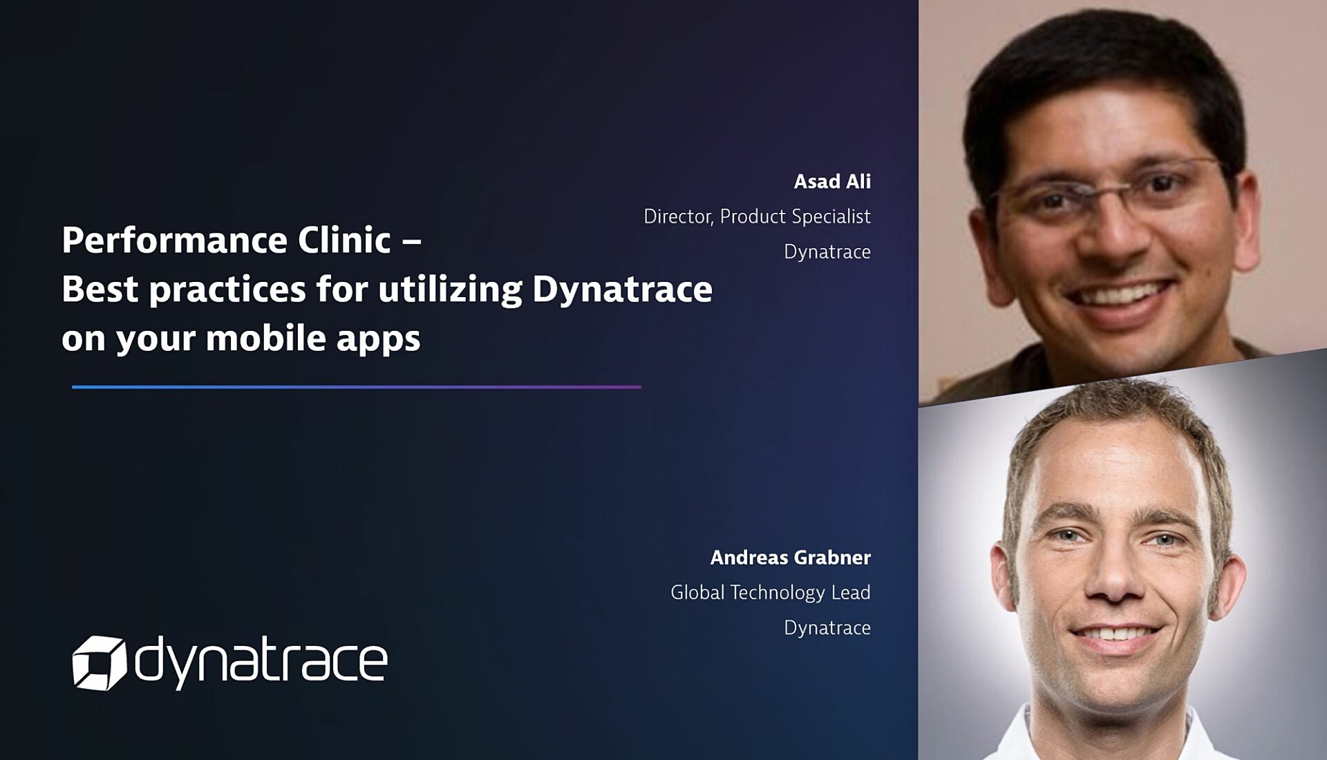 Performance clinic utilizing dynatrace mobile apps