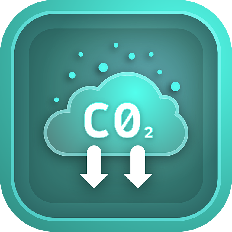 Großes Symbol CO2-Verursachung