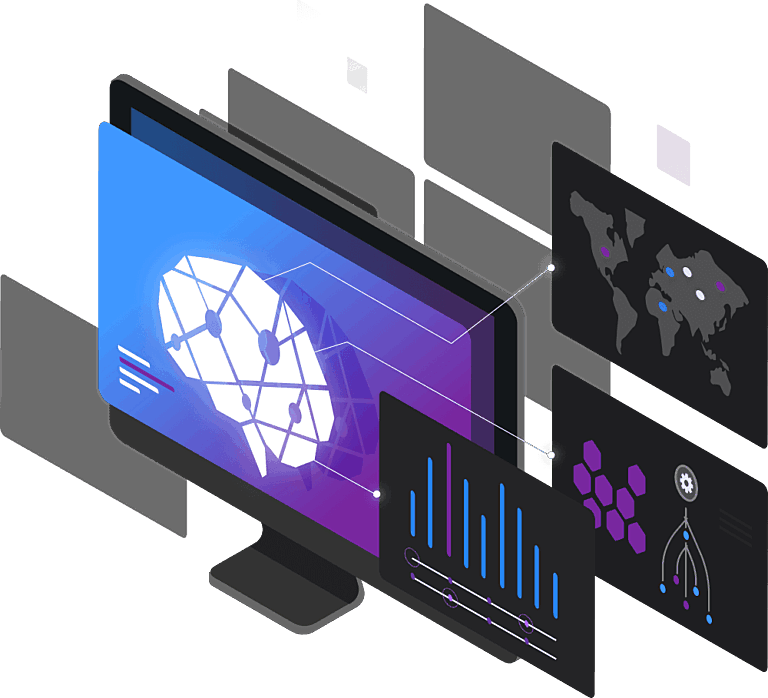 Ilustração de observabilidade de desktop de ia Dynatrace