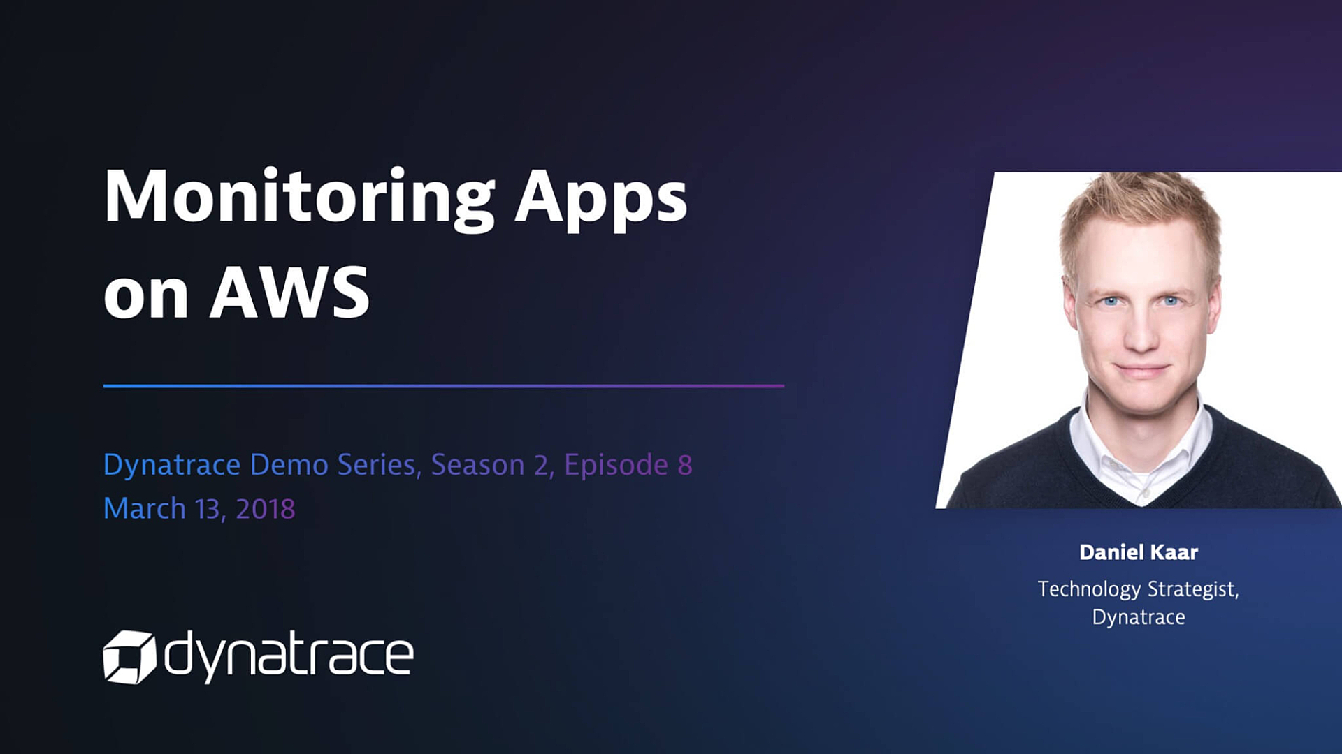 Monitoring apps on AWS with Dynatrace webinar