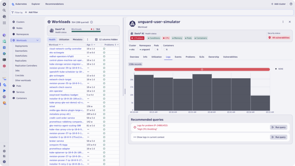 Kubernetes observability and monitoring